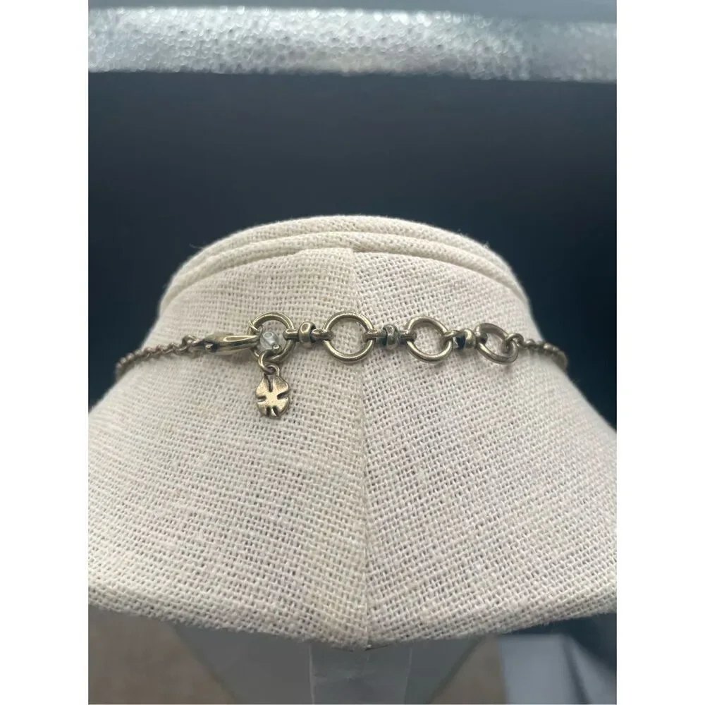 Vintage J. Crew Reversible Necklace Dark Gold Tone